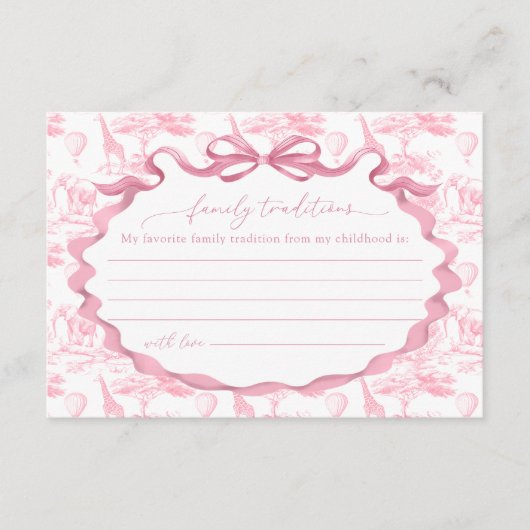 家族伝統トイルピンクサファリ エンクロージャーカード (正面)