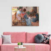 家族伝統的イタリアン(ヴィンテージイタリア) キャンバスプリント (インサイチュ (リビング))