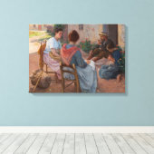 家族伝統的イタリアン(ヴィンテージイタリア) キャンバスプリント (インサイチュ (ウッドフロア))