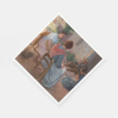 家族伝統的イタリアン(ヴィンテージイタリア) スタンダードランチョンナプキン (角)