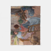 家族伝統的イタリアン(ヴィンテージイタリア) フリースブランケット (正面)