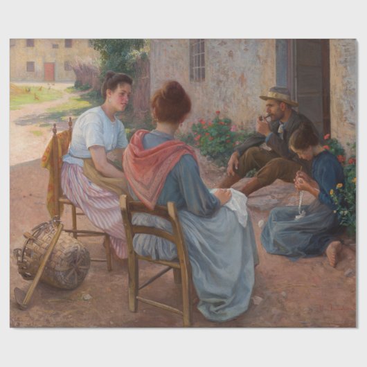 家族伝統的イタリアン(ヴィンテージイタリア) ラッピングペーパー (フラット)