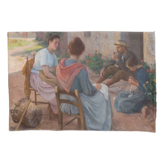 家族伝統的イタリアン(ヴィンテージイタリア) 枕カバー (正面左)