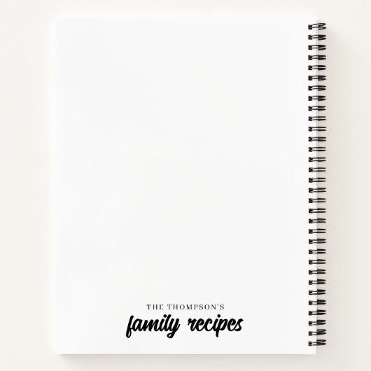 家族伝統的レシピ4フォトコラージュレシピ ノートブック (裏面)