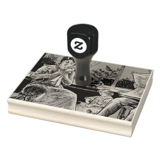 家族伝統的生活主婦の夫キッズ ラバースタンプ (スタンプ)