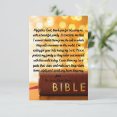 家族保護フラットグリーティングカードの祈りの言葉 カード (スタンド正面)