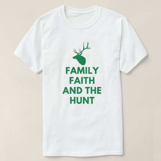 家族信仰と狩り | 鹿狩り Tシャツ (デザイン正面)