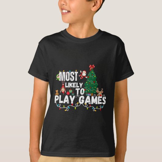家族全員のギャムに合うクリスマスシャツ Tシャツ (正面)