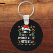 家族全員のクリスマスをプレゼントする可能性が高い キーホルダー (正面)