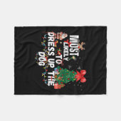 家族全員の犬に合うクリスマスシャツ フリースブランケット (正面(横))