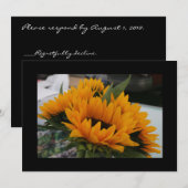 家族再会のお返事カード 招待状 (正面/裏面)