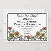 家族再会のご案内 サンフラワー Save The Date カード (正面)