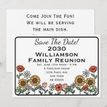 家族再会のご案内 サンフラワー Save The Date カード