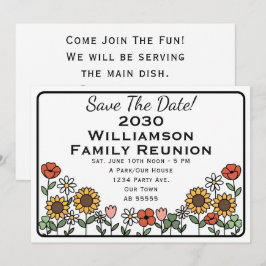 家族再会のご案内 サンフラワー Save The Date カード