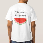 家族再会のスイカ Tシャツ (裏面)