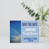 家族再会の集い 虹のSave The Date ポストカード (スタンド正面)