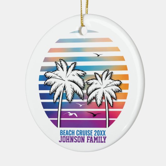 家族再会カスタムクルーズバケーション セラミックオーナメント (左)