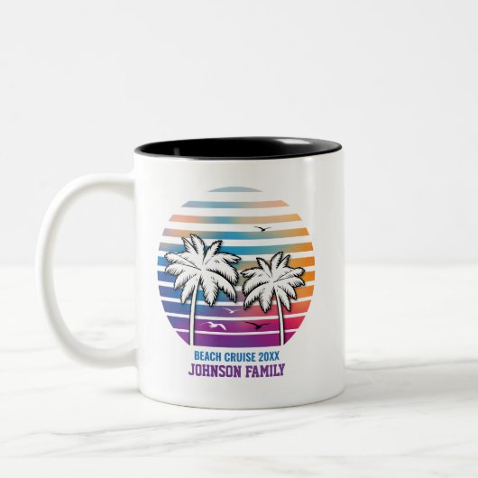 家族再会カスタムクルーズバケーション ツートーンマグカップ (左)