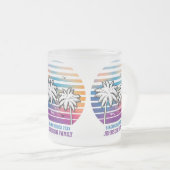 家族再会カスタムクルーズバケーション フロストグラスマグカップ (正面右)