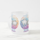 家族再会カスタムクルーズバケーション フロストグラスマグカップ (正面左)