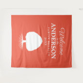 家族再会パーティーの写真用背景へようこそ タペストリー (正面(横))