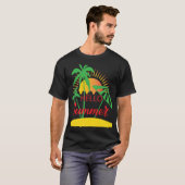 家族再会夏休みお揃いサンセットモノグラム Tシャツ (正面フル)