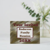 家族再会 エレガント ゴールド アブストラクト インビテーション (スタンド正面)