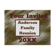 家族再会 エレガント ゴールド アブストラクト インビテーション