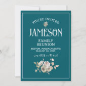 家族再会 クラシック フラワー QRコード 招待状 (正面)