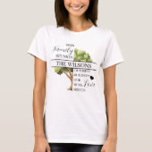 家族再会 ルーツと愛の深さ 女性 Tシャツ (正面)
