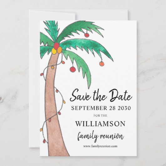 家族再会 保存日付カード セーブザデート (正面)