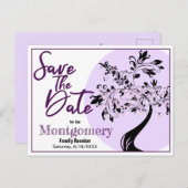 家族再会 保存日付 おしゃれなお知らせ ポストカード (正面/裏面)