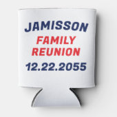 家族再会 名前と日付のカスタマイズ 缶クーラー (正面)