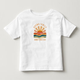 家族再会 夏の夕日 ビーチ トドラーTシャツ