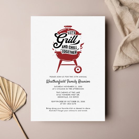 家族再会 年間 BBQ 夏祭り 招待状