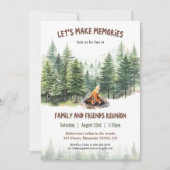 家族再会 森のキャンプファイヤー 招待状 (正面)