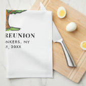 家族再会 系譜 ツリー いとこたち 集まる キッチンタオル (四つ折り)