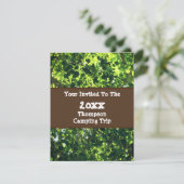 家族再会 緑の葉 キャンプ旅行 ご招待 招待状 (スタンド正面)