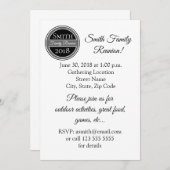 家族再会 黒バッジ 招待状 (正面/裏面)