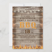 家族再会BBQ ラスティックウッドライト 招待状 (正面)