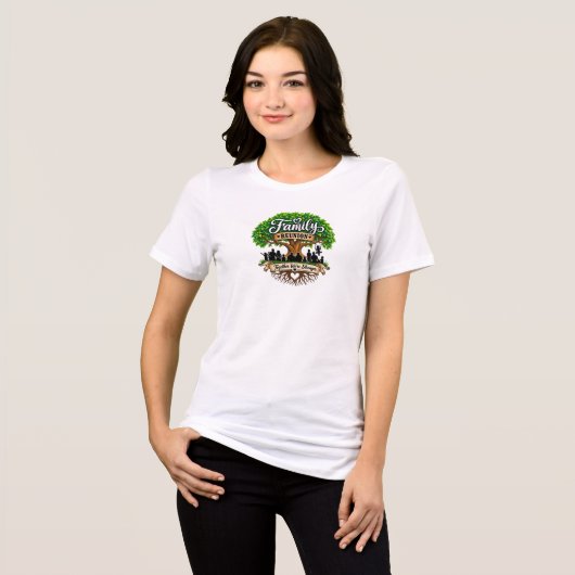 家族再会Tシャツ | 家系図 一緒にいるから強くなる トライブレンドTシャツ (正面全面)