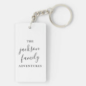 家族冒険 |ミニマルモダンリスト キーホルダー (裏面)