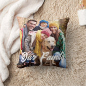 家族写真おもしろいシンプル装飾用クッション クッション (ブランケット)