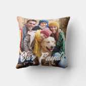 家族写真おもしろいシンプル装飾用クッション クッション (裏面)
