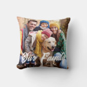家族写真おもしろいシンプル装飾用クッション クッション (正面)