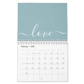 家族写真かわいいモダン脚本 カレンダー (2月 2027)