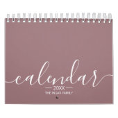 家族写真かわいいモダン脚本 カレンダー (カバー)