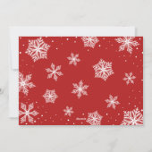 家族写真かわいい格言赤メリークリスマス シーズンカード (裏面)