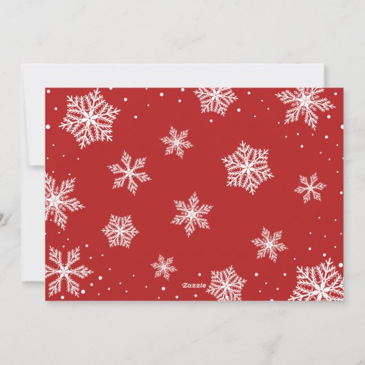 家族写真かわいい格言赤メリークリスマス シーズンカード (裏面)