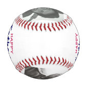 家族写真でお父様の幸せな日 野球ボール (正面)